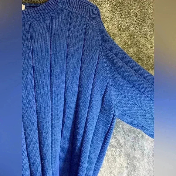 Geoffrey‎ Beene men’s blue cable knit sweater size M - Picture 3 of 7